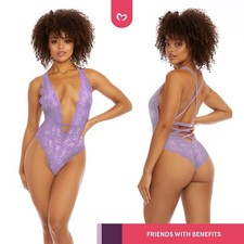  Brand New Pure Romance Friends with Benefits Lavender Lingerie -Size L