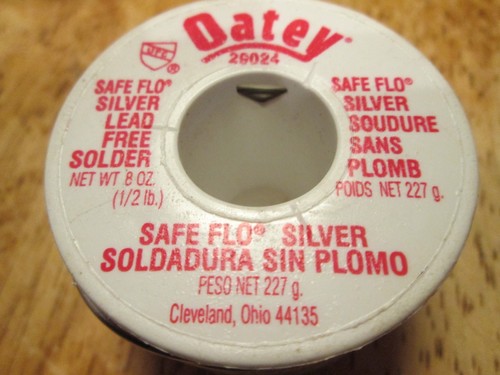 Oatey 29024 Safe-Flo Solder 5lb Lead Free Silver Bearing Potable Water Pipe HVAC