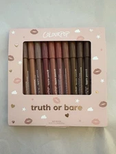 Colourpop Lippie Pencil Vault Truth Or Bare 10 Ten Piece Set New NIB NIP
