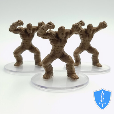 Clay Golem x3 - Monster Menagerie 2 #26 D&D Miniature