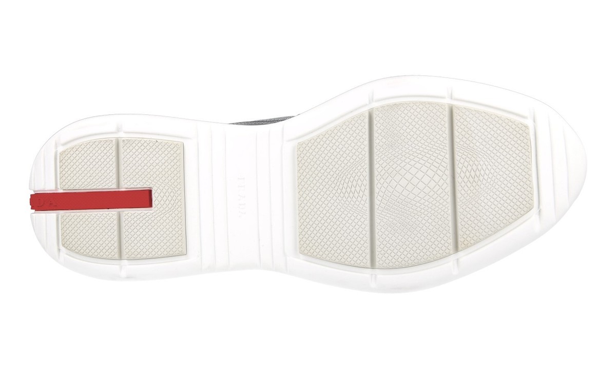 PRADA AMERICAS CUP SNEAKERS SHOES 4E3400 SILVER LEATHER NEW PRADA AMERICAS CUP SNEAKERS SHOES 4E3400 SILVER LEATHER NEW