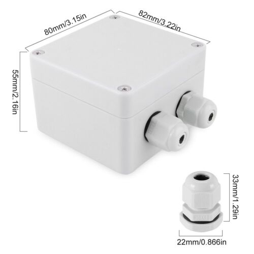 1/2tlg 3-Wege Feuchtraum Kabel abzweigdosen Verteilerdose Abzweigkasten IP67 DE - Bild 5 von 13
