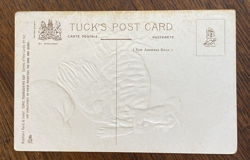 Fantasy TÜRKEI Hut SCHAL Kürbisse Erntedank Antik TUCK geprägte Postkarte! - Bild 3 von 3