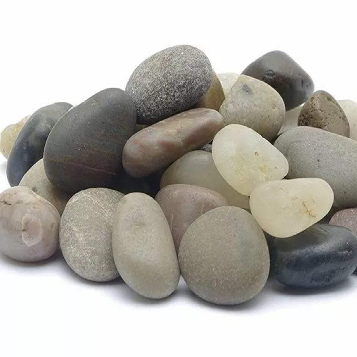 AQUARIUM GRAVEL NATURAL BEACH PEBBLE - (2kg) - Marina Aqua Fish Terrain Stones