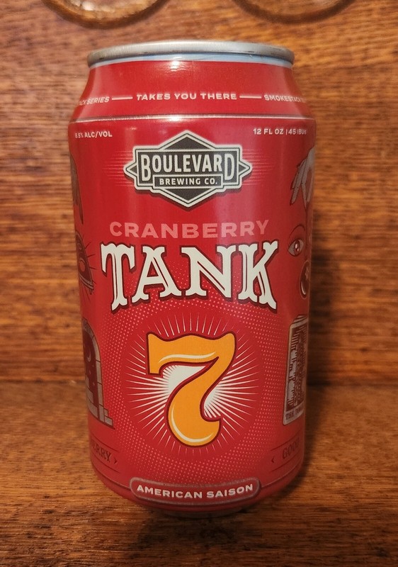 Cranberry Tank 7 American Saison 12 Oz. Beer Can Boulevard  Brewing Kansas City