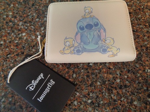 Disney Stitch & Ducks Pastel Zipper Wallet Loungefly Chicks Lilo NWT - Picture 2 of 11