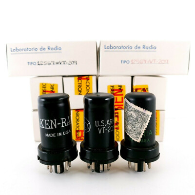 10 X 12SG7 / VT-209 TUBE. MIXED BRANDS. M54.E108