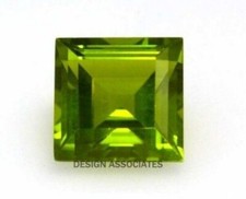 PERIDOT 4 MM SQUARE CUT ALL NATURAL