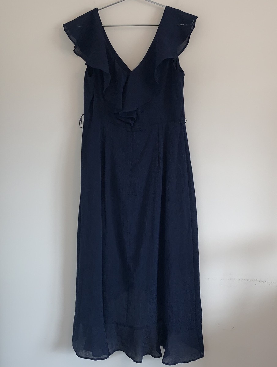 dkny ruffled midi dress