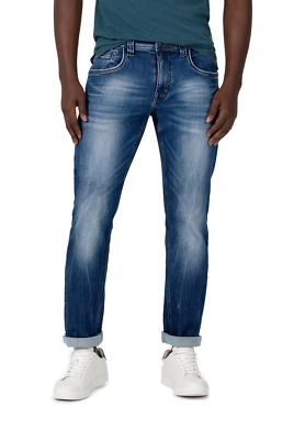 Timezone Jeans Uomo Regular GerritTZ - Regular Fit - Blu - Bianco Scrub  Lavare | eBay