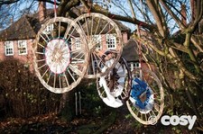 BRAND NEW WICKER WEAVING WHEELS Garden Decor Childrens Kids (4PK)