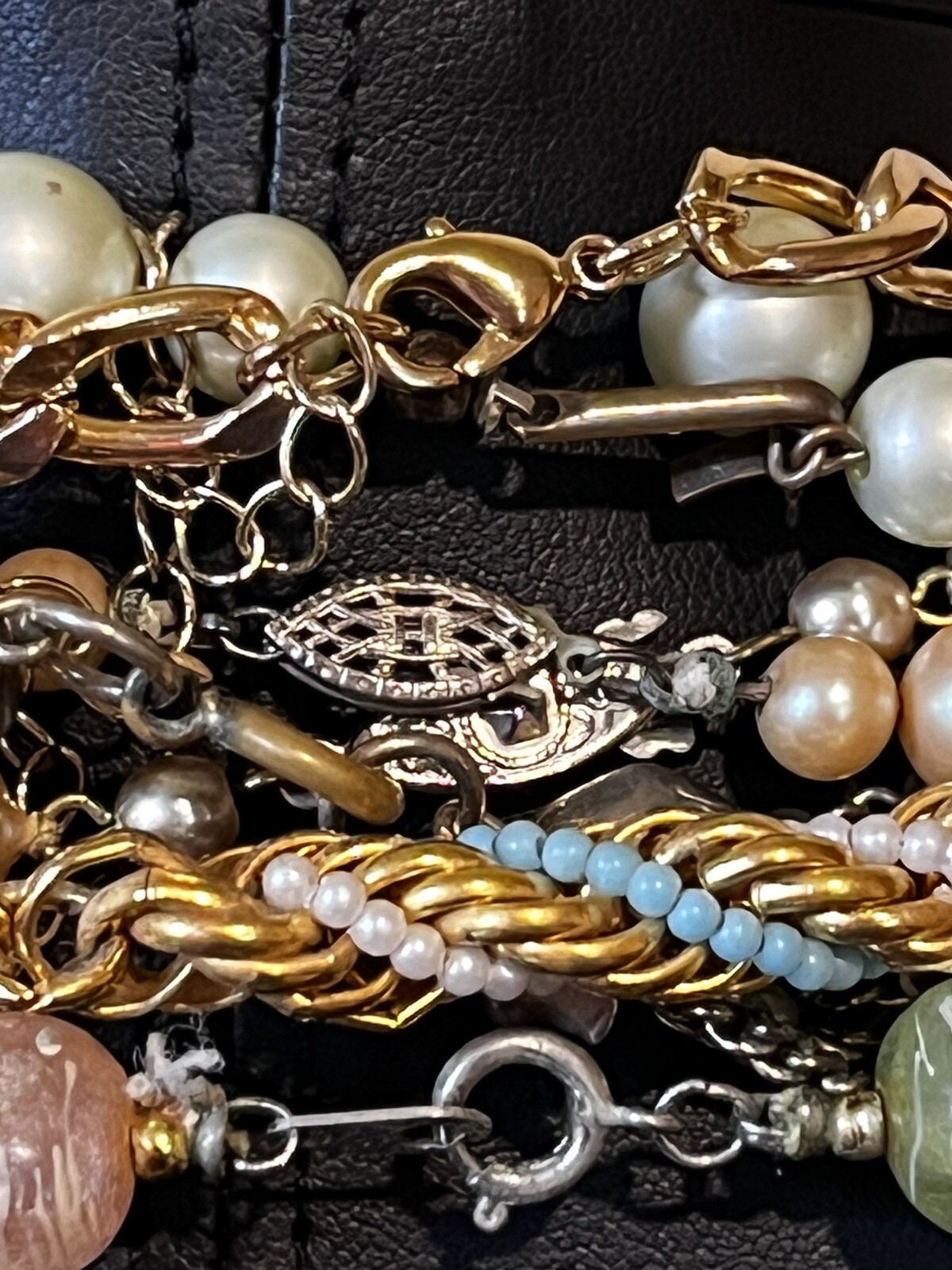 Vintage Lot of beautiful Costume Jewelry Neclaces Lucite Pearl Bead | eBay
