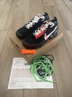 Nike Off-White x Air VaporMax The Ten - Size 11 with original Nike receipt 