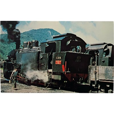 Vintage Postcard, Indonesian State Railways West Sumatra Division, Number E-1018