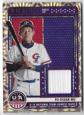 Po-Hsuan Wu 2023 USA Stars & Stripes Fireworks Jersey #U18-PHW Rookie Relic Card