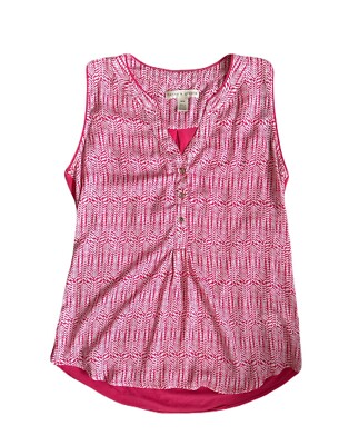 Hanna and Gracie Women's Pink Flowy Tank Top Size M