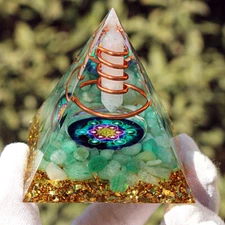 Crystal point Orgone Pyramid Orgonite Chakra Crystal Spirit Craft Healing Stone
