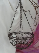 Große Blumenampel Hängeampel Pflanzgefäß Korb Metall Obstkorb Dekokorb ⌀25 cm