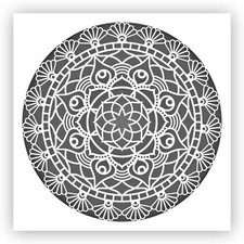 Mandala 1 Geometric Pattern Stencil - Choose a Size - Laser-Cut Reusable