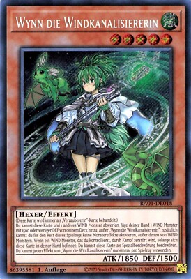 Yu Gi Oh! Wynn die Windkanalisiererin RA01-DE018 Secret Rare
