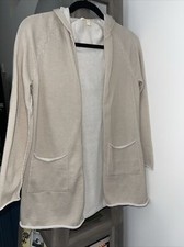 Eileen Fisher Organic Cotton Patch Pocket Cardigan Wheat Size XS  268 NEW