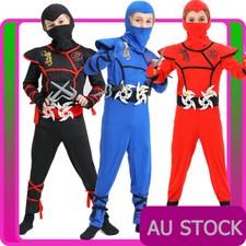 Boys Stealth Ninja Costume Kids Japanese Child Fighter Warrior Book Week Kungfu