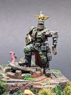 Warhammer 40K - Catachan Colonel - Fully Assembled and Painted on