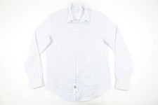 CALVIN KLEIN CK GEO BLUE WHITE LARGE STEEL SLIM BUTTON FRONT SHIRT MENS NWT NEW