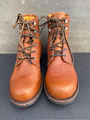 Frye Womens Sabrina Brown Boots Leather Made in USA Lace Up  display picture 3
