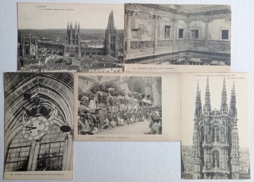 Cinco tarjetas postales de la ciudad de Burgos - (circa 1930) - Hauser y Menet - Imagen 1 de 3