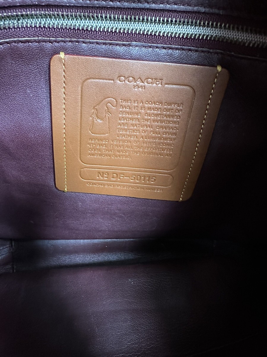 Coach Bag Duffle 1941 Glovetanned Leather Crossbody 50115 Mustard 