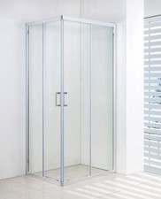 BOX CABINA DOCCIA CRISTALLO 6 MM 2 LATI APERTURA SCORREVOLE - MOD.SLIM H 185 cm 