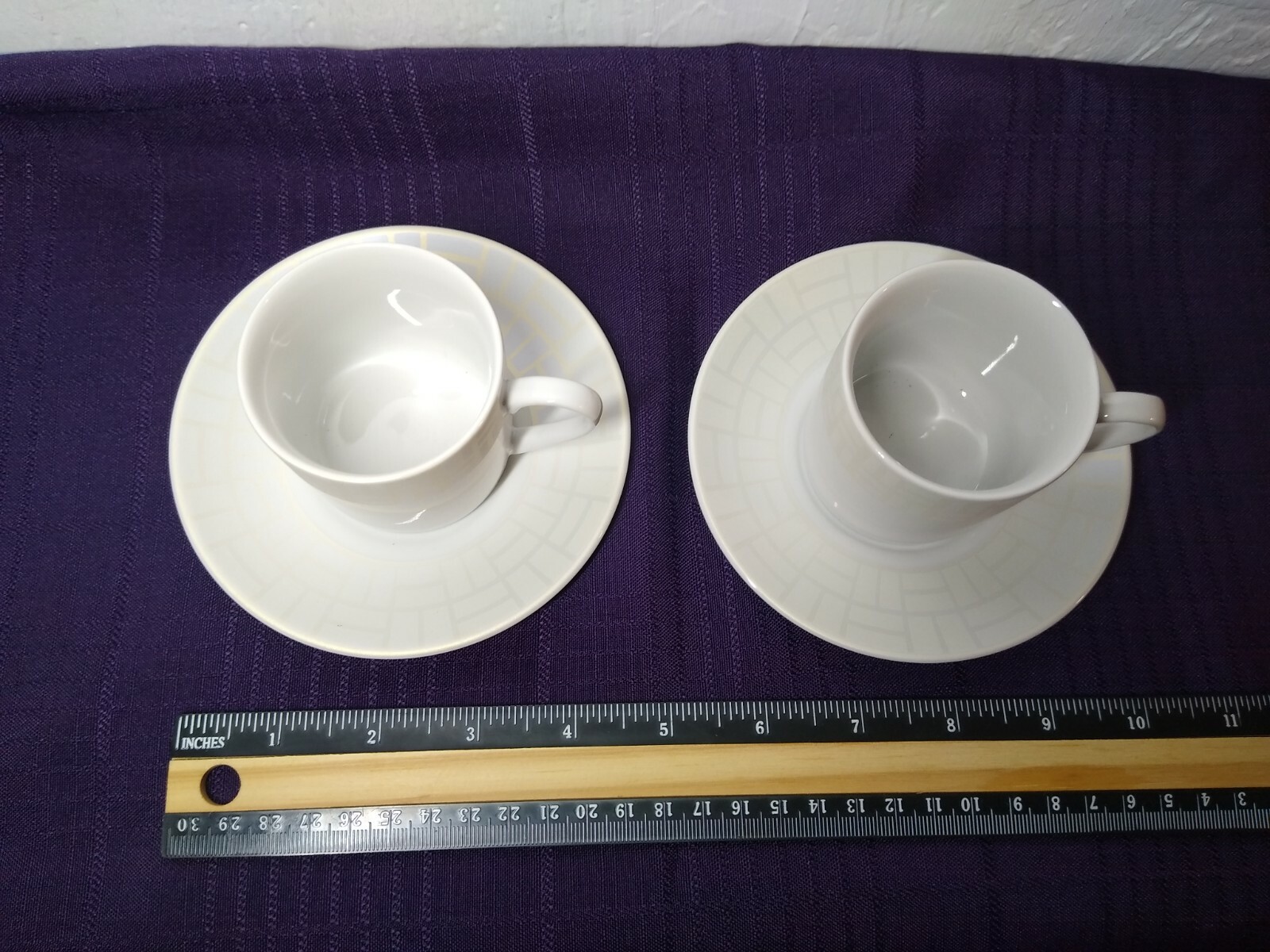 Bodum Fine Porcelain 2 Demi Cup 2 Saucers Espresso in original box