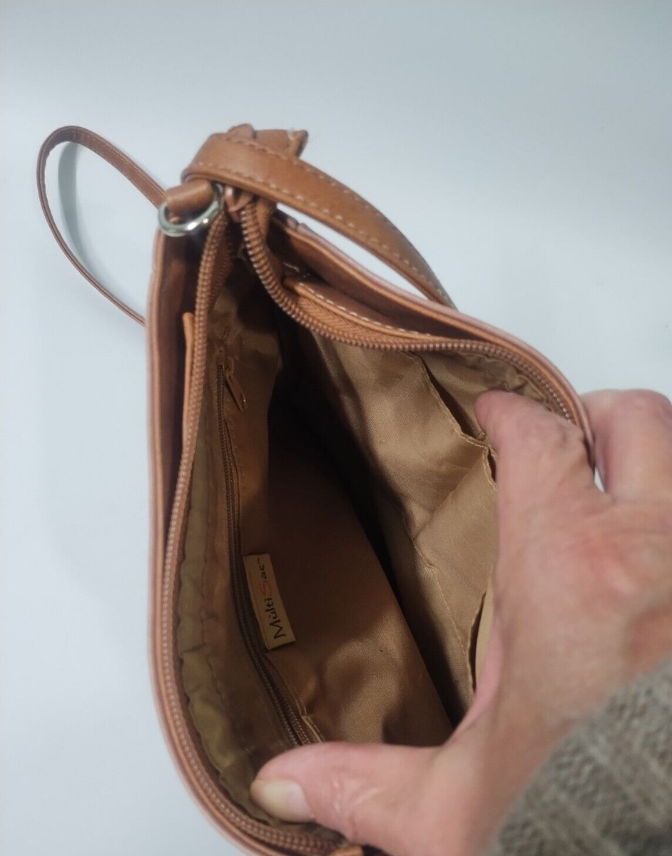 MultiSac Vegan Leather Crossbody Taupe View 5