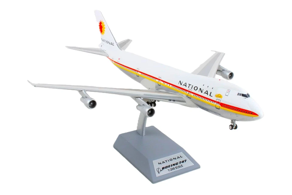 Modelo de jet 1/200 diecast a bordo IF741NA0923P National Airlines 747-100 N77773 Foto 4 de 4
