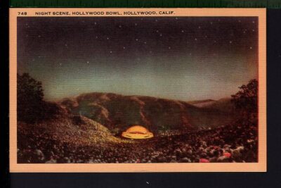 Postcard - California - Hollywood Bowl - Scene at Hollywood Bowl | eBay