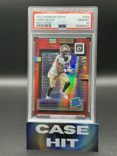 2022 Panini Donruss Optic - Rated Rookie Chris Olave #209 Red Hyper Prizm PSA 10
