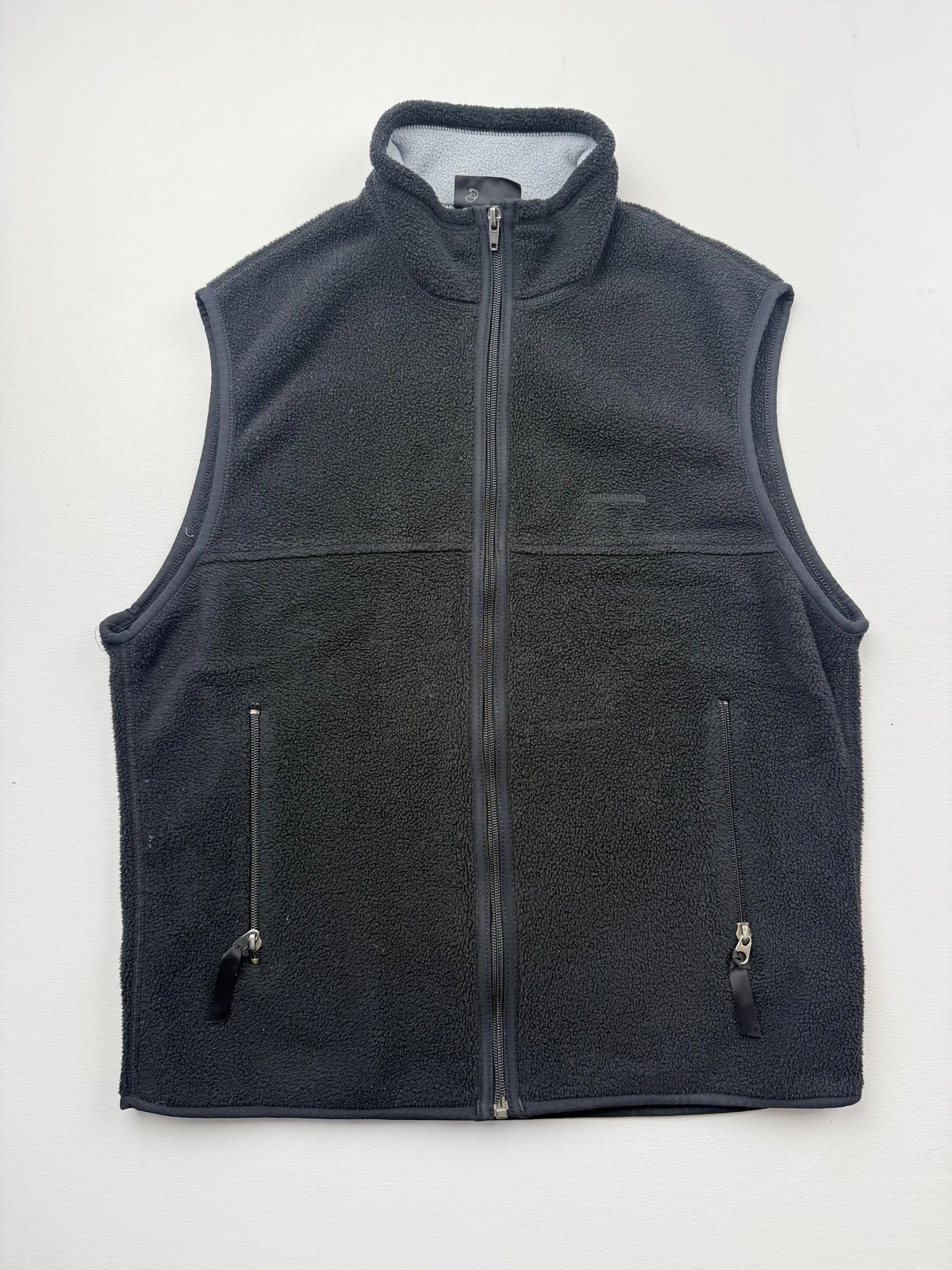 Patagonia Vest Mens Black Fleece Synchilla Full Zip Pockets Outdoor Casual Read