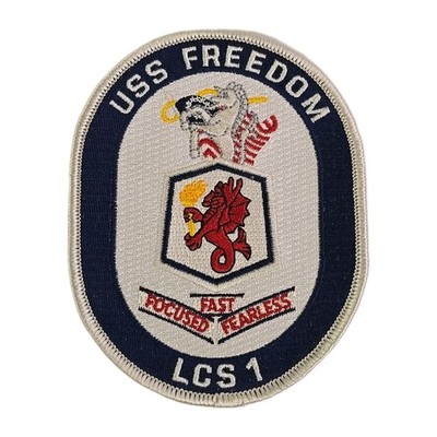USS FREEDOM NAVY PATCH 4.5'' NAVY USS FREEDOM LCS-1 EMBROIDERED PATCH