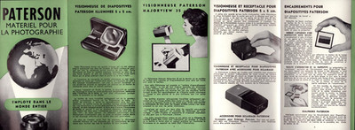 LONDON (UK.) FOTOMATERIAL ''PATERSON'' Flugblatt Zeitraum 1960-1970