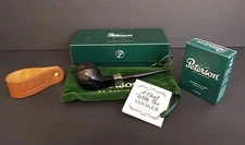 Peterson Army Mount Pipe, w/Original Box, Leather Pipe Stand/ Box of 9mm Filters