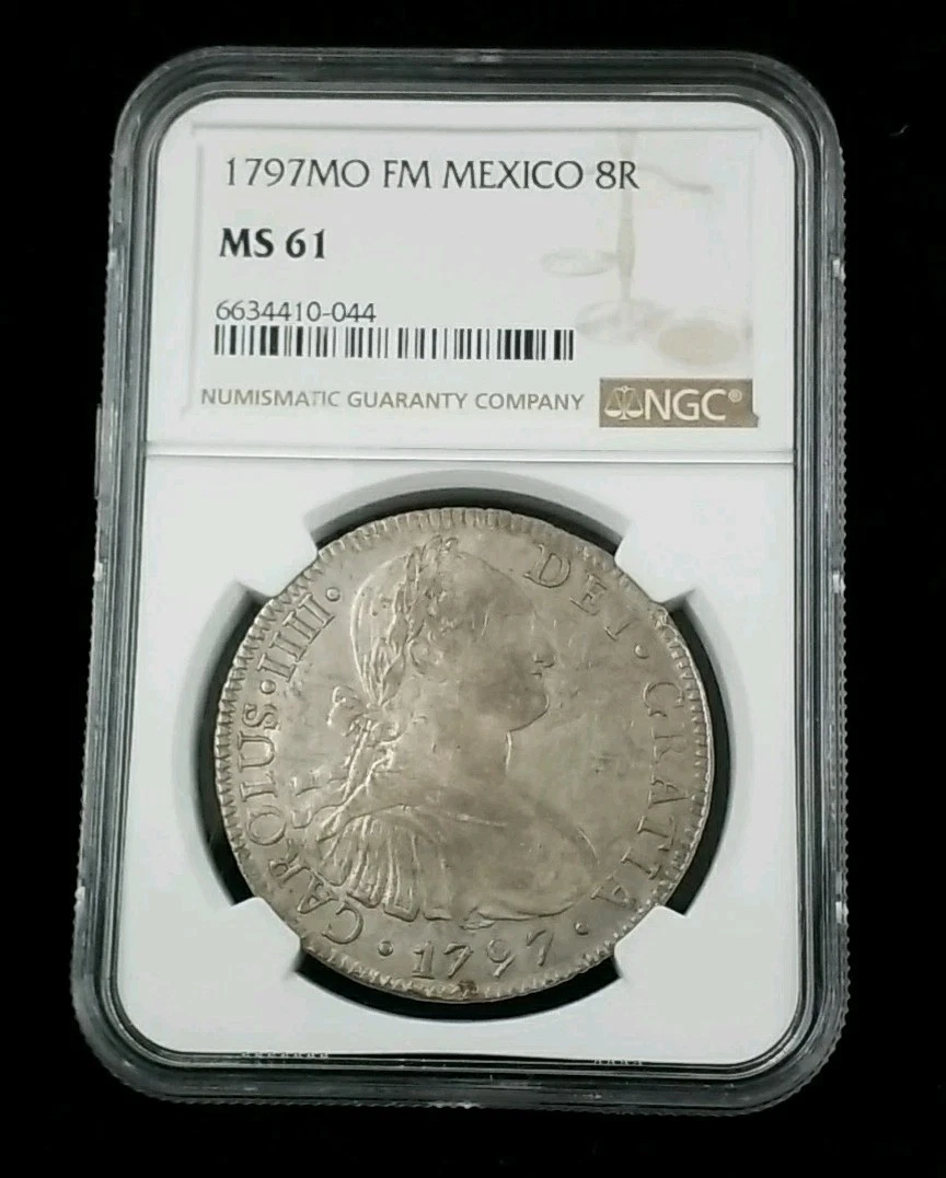 8 Reales Grade MS 61 NGC Colonial Mexico Coins (Pre - 1821) for