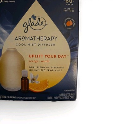 Glade Aromatherapy Cool Mist Essential Oil Diffuser Kit w/Refill UPLIFT YOUR DAY
