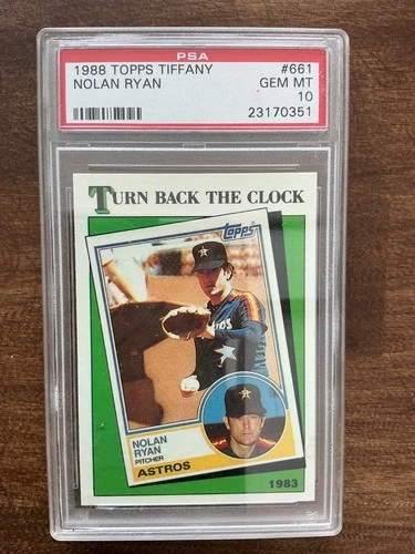 1988 Nolan Ryan Topps Tiffany #661 - PSA 10
