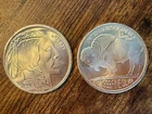 (2) Apmex 1 Oz Silver Buffalo Rounds .999 Fine