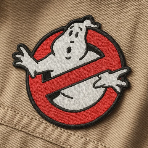 GHOSTBUSTERS movie logo iron-on embroidered patch HIGH-QUALITY! 3.5" stay-puft