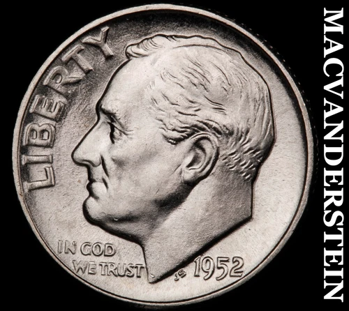 1952 Roosevelt Dime- Silver Choice Gem Brilliant Uncirculated Luster #i290
