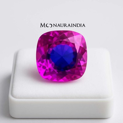 Natural Bicolor Pitambari Sapphire Gemstone 12Ct Cushion cut Loose Pitambari Gem