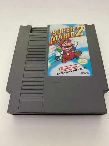 Super Mario Bros. 2 SMB Brothers NES Nintendo video game cartridge
