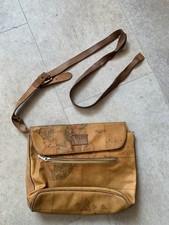 Damaged Authentic Alviero Martini Classe Italian Geo Print Shoulder Bag 11 x 10"